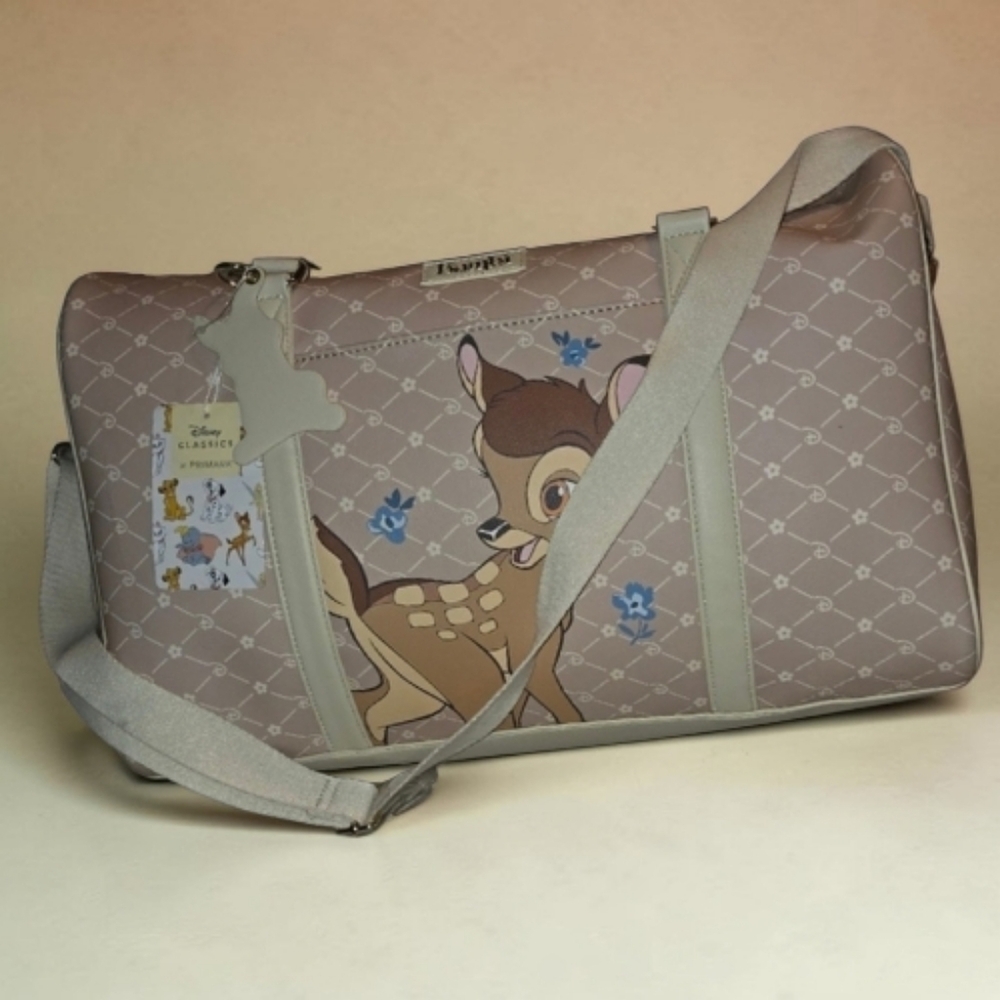 Disney Bambi Pink Floral Travel Tote with Gold Hardware Primark